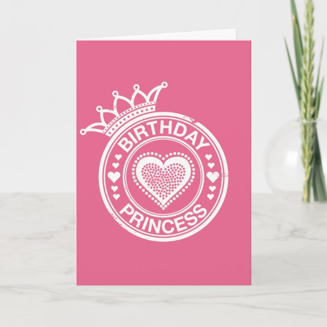Birthday Princess -White- Card (Front)
