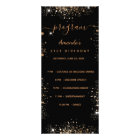 Birthday Progam Quix black gold glitter photo