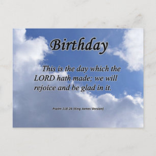 Birthday Psalm 118-24  Postcard