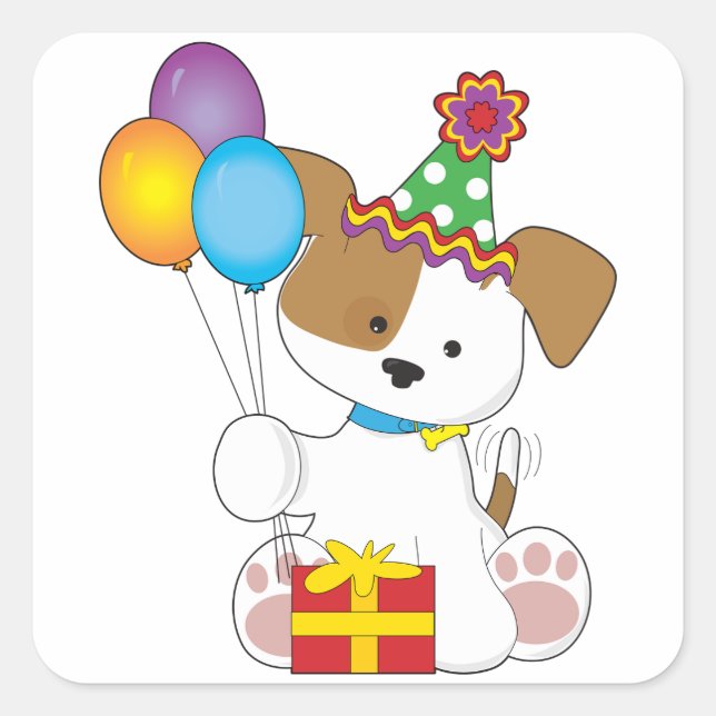 Birthday Puppy Stickers (Front)