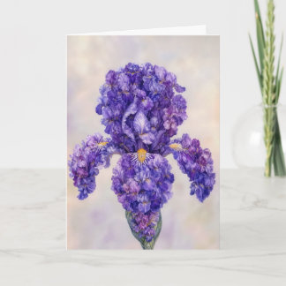 Birthday Purple Iris  Card
