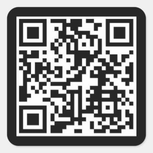 Birthday QR Code Square Sticker
