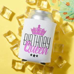 Birthday Queen and Pink Crown Can Cooler