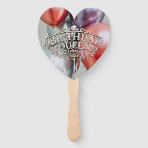 Birthday Queen Balloons Set of Fans