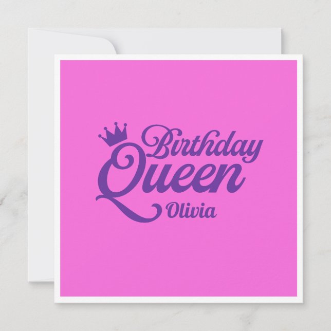 Birthday Queen Birthday Card (Front)