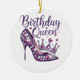 Birthday Queen Ceramic Tree Decoration