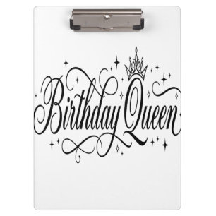 Birthday Queen Custom Matching Group Celebration Clipboard