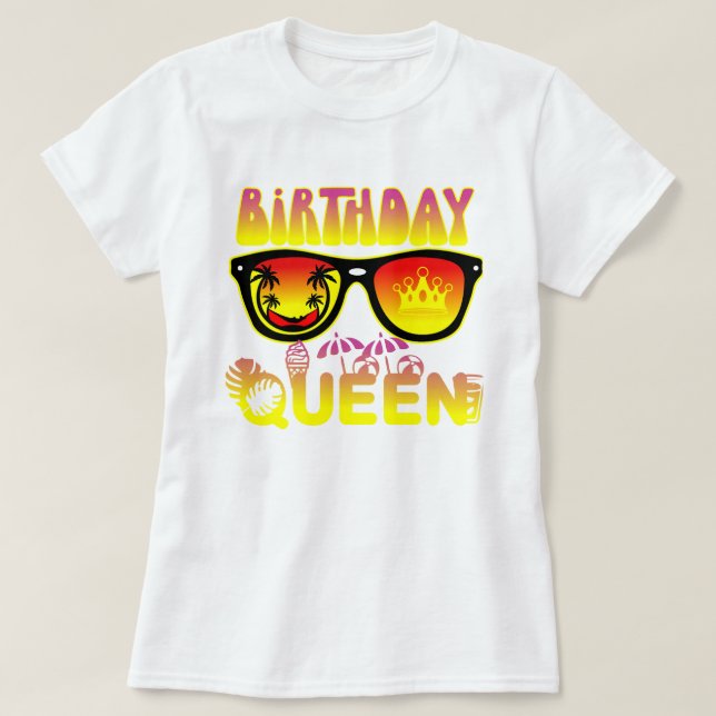 Birthday Queen Design T-Shirt (Design Front)