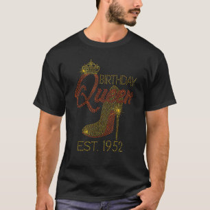 Birthday Queen Est 1952 Shoes Queen Crown Heels H T-Shirt