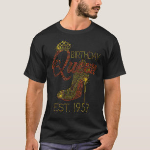 Birthday Queen Est 1957 Shoes  Queen Crown Heels H T-Shirt