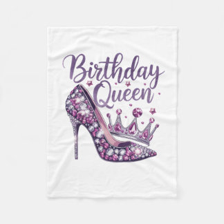 Birthday Queen Fleece Blanket