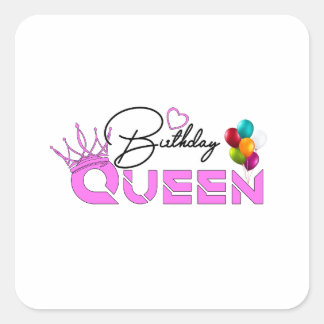 Birthday queen gift stickers 