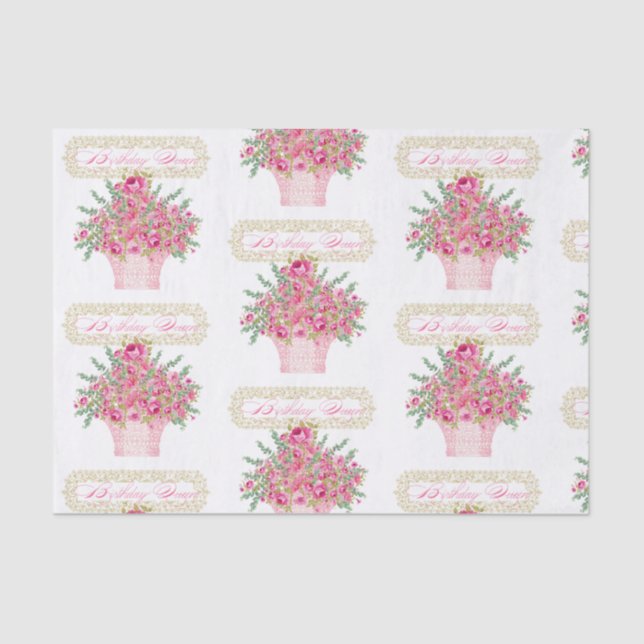 Birthday Queen, Happy Birthday Tissue Paper (Front)