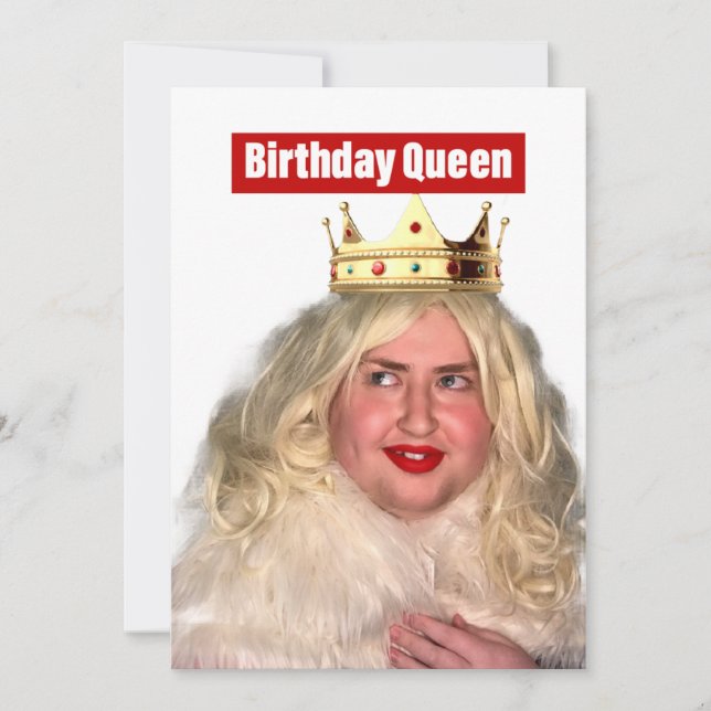 Birthday Queen Holiday Card (Front)