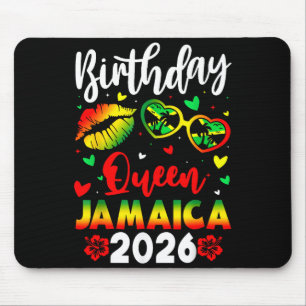 Birthday Queen Jamaica 2026 Funny Girls Trip 2026 Mouse Mat
