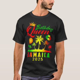 Birthday Queen Jamaica Girls Trip 2025 Party Women T-Shirt
