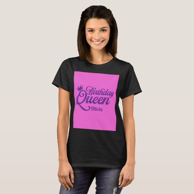 Birthday Queen Personalised T-Shirt (Front Full)