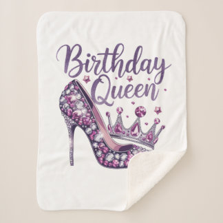 Birthday Queen Sherpa Blanket