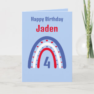 Birthday Rainbow Age Boho Card