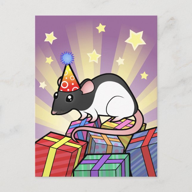 Birthday Rat Postcard (Front)