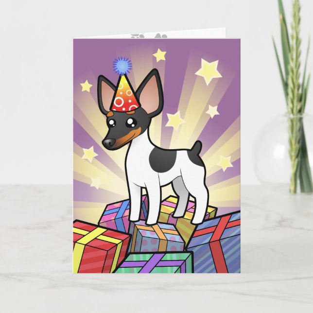 Birthday Rat Terrier / Toy Fox Terrier Card (Front)