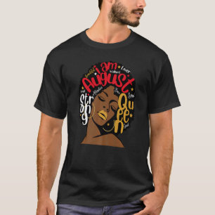 Birthday  Red Lips Melanin Leo Virgo I Am August Q T-Shirt