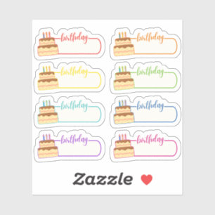 Birthday Reminder Blank Writable Label Box Planner