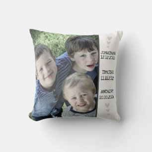 Birthday Reminder Children Kids Photo Template Cushion