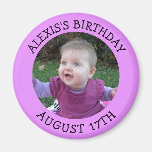 Birthday Reminder Personalized Photo Magnet
