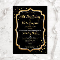 Birthday & Retirement Party - Black Gold