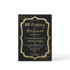 Birthday & Retirement Party - Black Gold