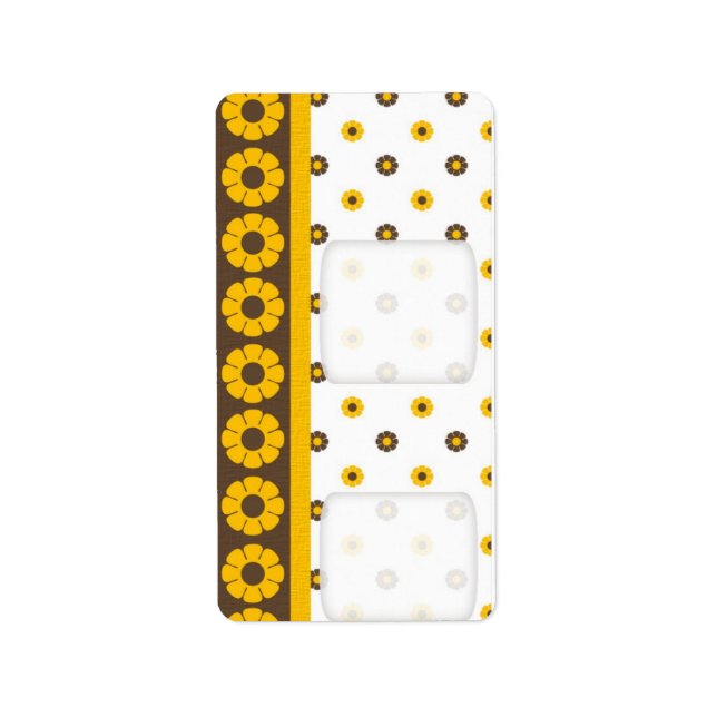 Birthday Retro Flower Miniature Candy bar wrappers Label (Front)