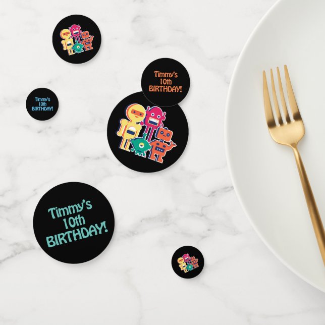 Birthday Robot Table Confetti (Group)