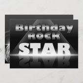 Birthday Rock Star Party Invitations (Front/Back)