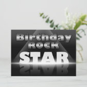 Birthday Rock Star Party Invitations (Standing Front)