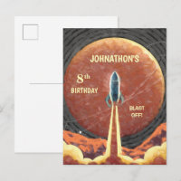 Birthday Rocket Ship Universe Planet Space Fun 