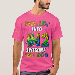 Birthday Roller Skating 12Th Girl Rollin Into 12 S T-Shirt