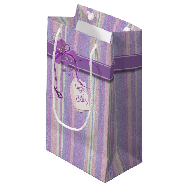Birthday Romance Small Gift Bag (Front Angled)