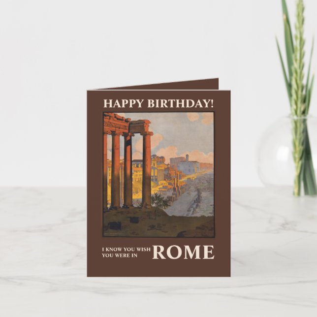 Birthday, Rome all occasion, thinking of you, card (Front)