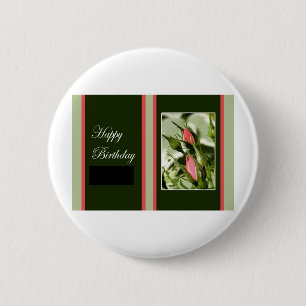 Birthday Rose 6 Cm Round Badge