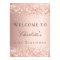 Birthday rose gold blush pink welcome