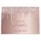 Birthday rose gold glitter drips pink girly