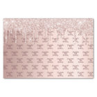 Birthday rose gold glitter drips pink monogram