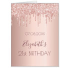 Birthday rose gold glitter drips pink photo