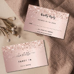 Birthday rose gold party RSVP  Enclosure Card<br><div class="desc">A faux rose gold background,  decorated with confetti.
On the front: Personalise and add the reply by date.
Back: add a name,  event and date of the event.</div>