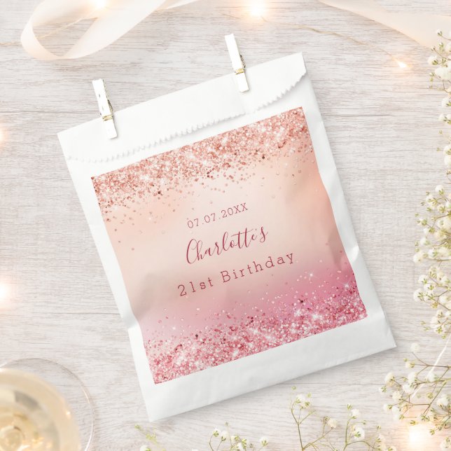 Birthday rose gold pink favour bags (Clipped)