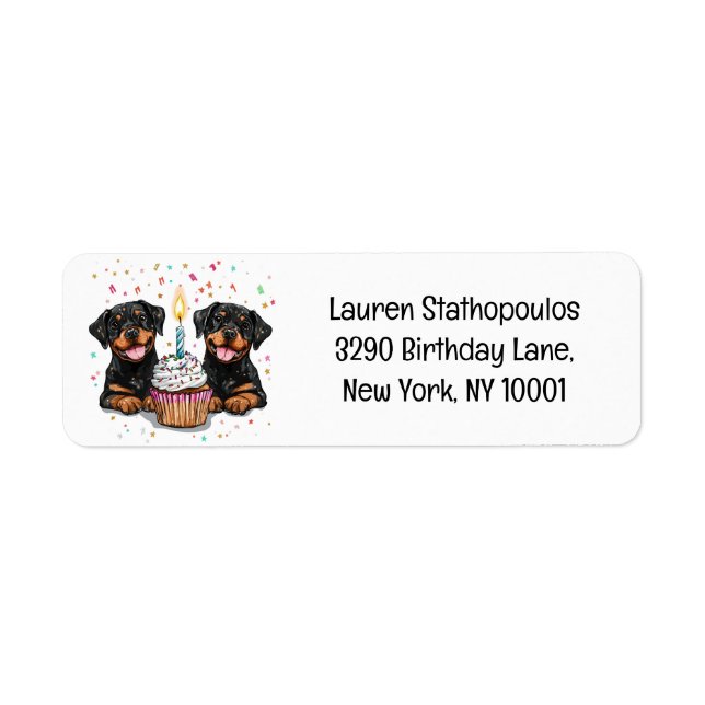 Birthday Rottweiler Dogs (Front)