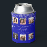Birthday royal blue custom photo collage friends can cooler<br><div class="desc">A gift from friends for a woman's 21st birthday, celebrating her life with a collage of 6 of your photos of her, her friends, family, interest or pets. Personalise and add her name, age 21 and your names. White text. A chic royal blue background colour. Her name is written with...</div>