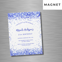 Birthday royal blue white luxury