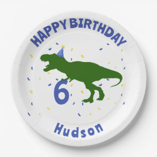 "Birthday-Saurus" Child's Dinosaur Birthday Paper Plate